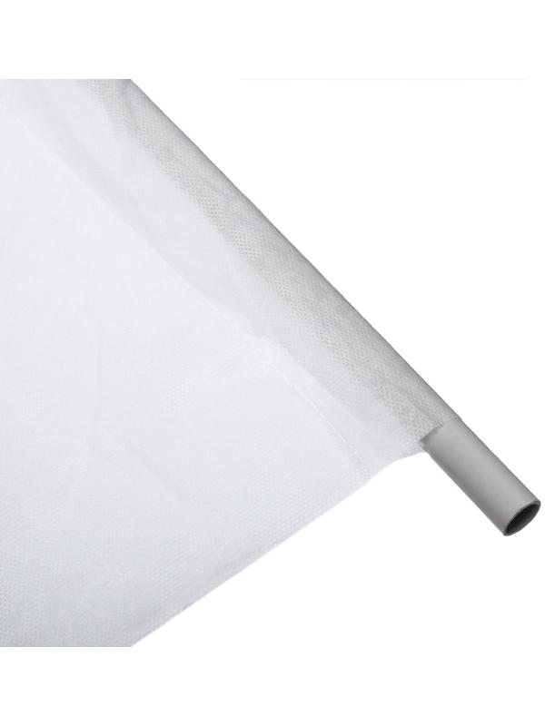 Парник прошитый, длина 8 м, 9 дуг из пластика, дуга L = 3,3 м, d = 16 мм, спанбонд 40 г/м²