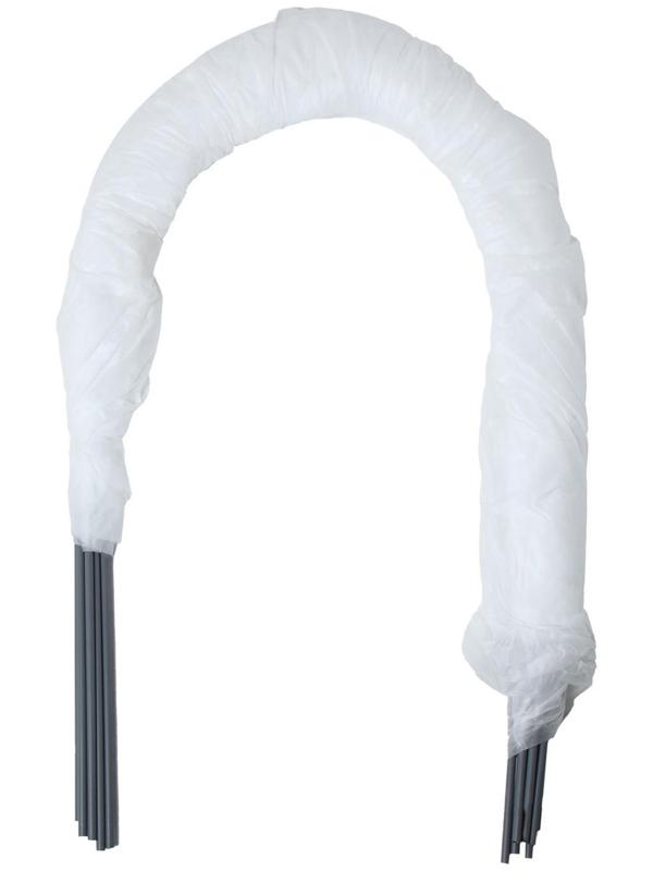 Парник прошитый, длина 8 м, 9 дуг из пластика, дуга L = 3,3 м, d = 16 мм, спанбонд 40 г/м²