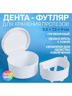 Контейнер для хранения протезов, 5,5 × 7,5 × 9 см, цвет МИКС
