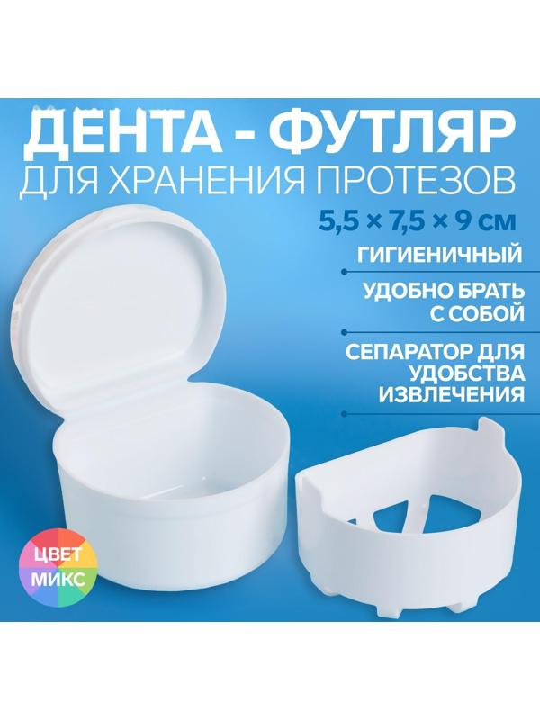 Контейнер для хранения протезов, 5,5 × 7,5 × 9 см, цвет МИКС