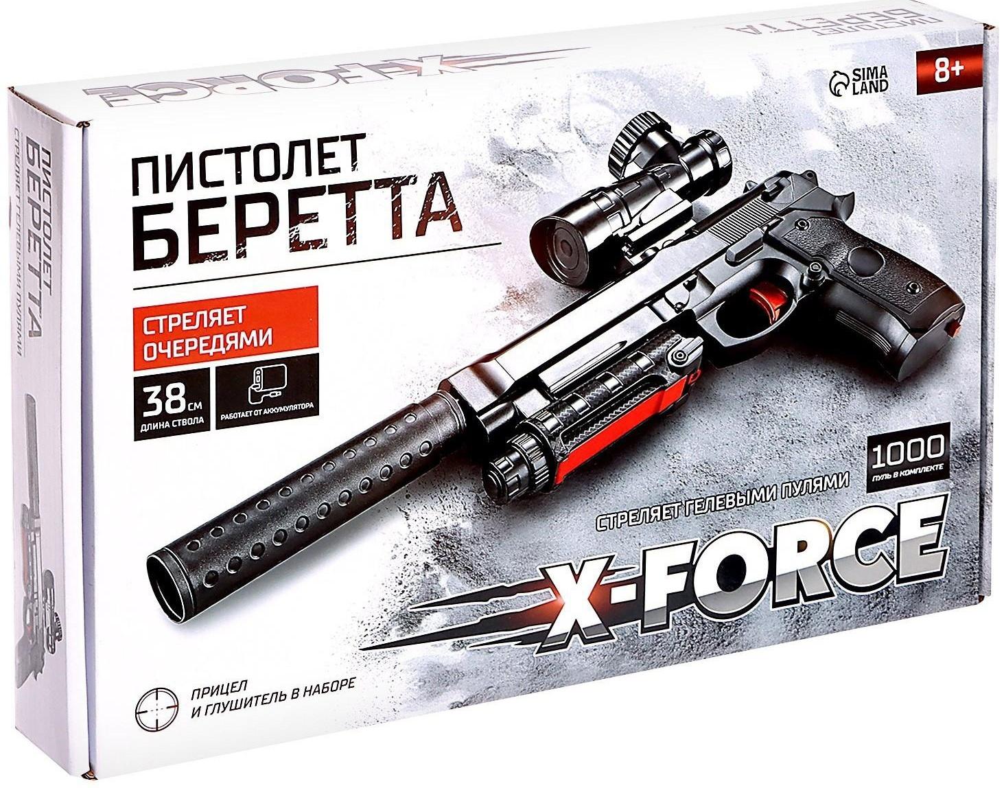 Пистолет «Беретта», стреляет гелевыми пулями, работает от аккумулятора
