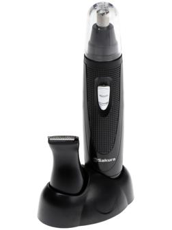 Триммер для волос Sakura SA-5520, для носа/ушей/бороды/усов 1хАА (не в компл.), чёрный