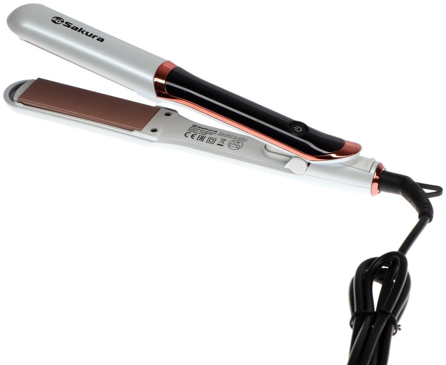 Выпрямитель Sakura SA-4527, 50 Вт, керамическое покрытие, до 230 °C, LED, белый