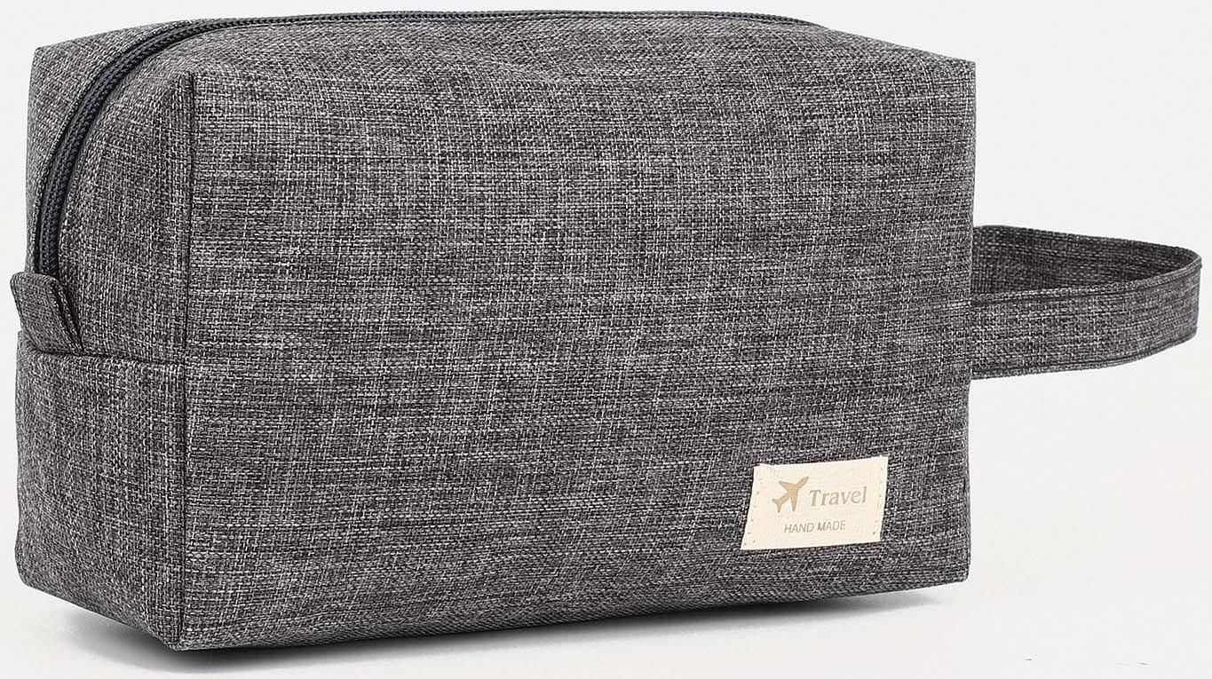 Косметичка на молнии, цвет серый