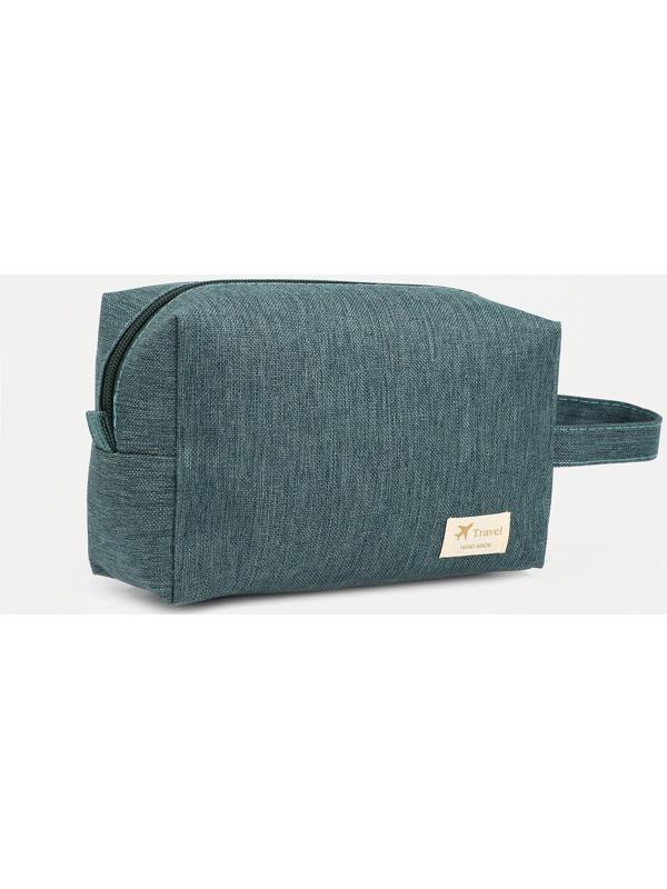 Косметичка на молнии, цвет зелёный