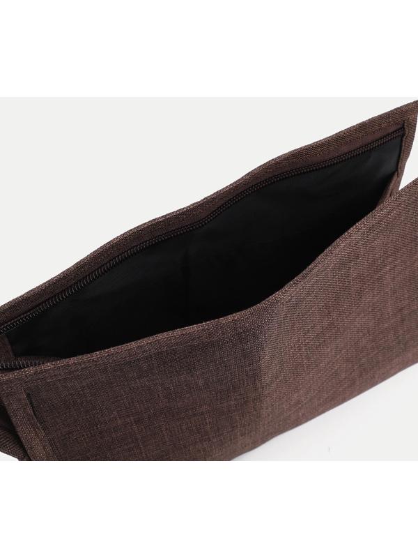 Косметичка на молнии, цвет коричневый