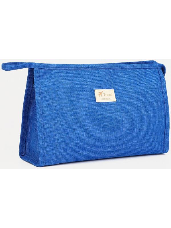 Косметичка на молнии, цвет синий
