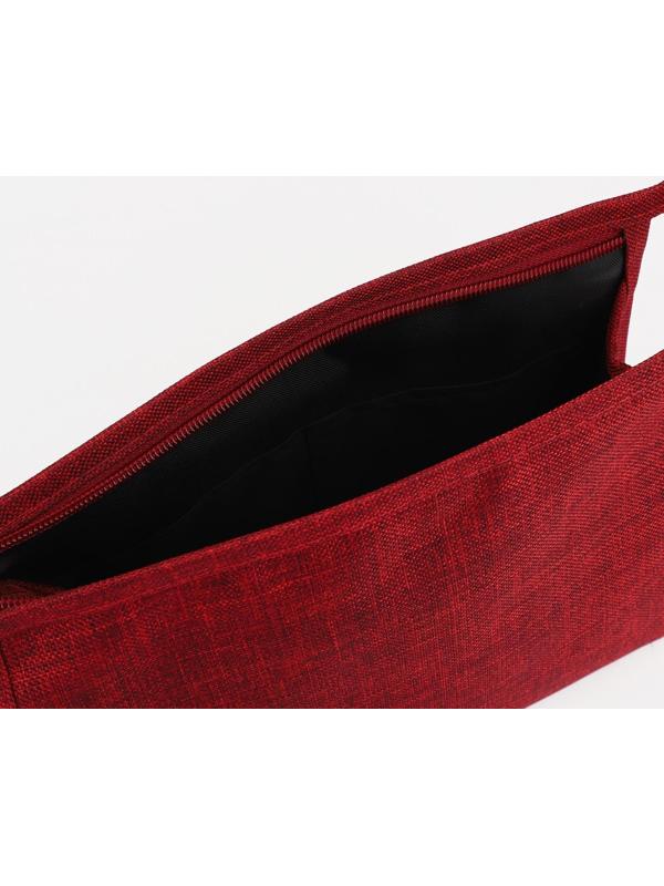 Косметичка на молнии, цвет бордовый