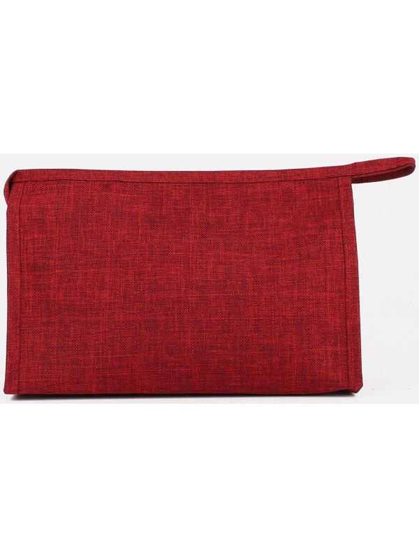 Косметичка на молнии, цвет бордовый