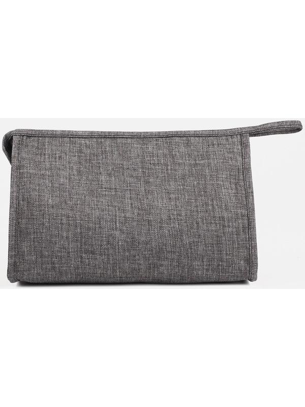 Косметичка на молнии, цвет серый