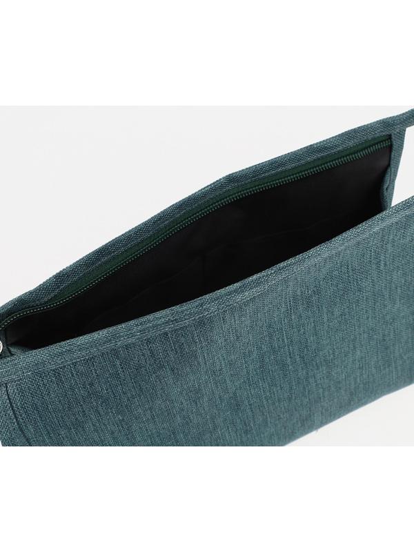 Косметичка на молнии, цвет зелёный