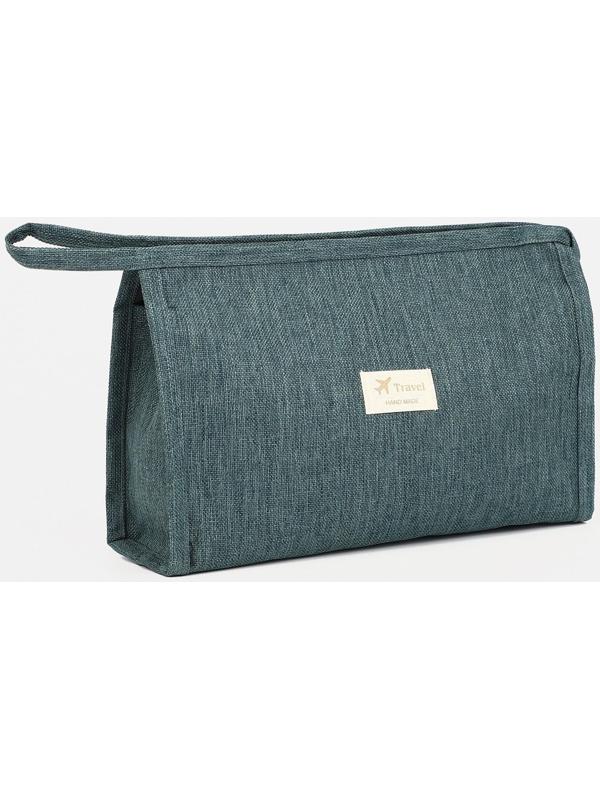 Косметичка на молнии, цвет зелёный