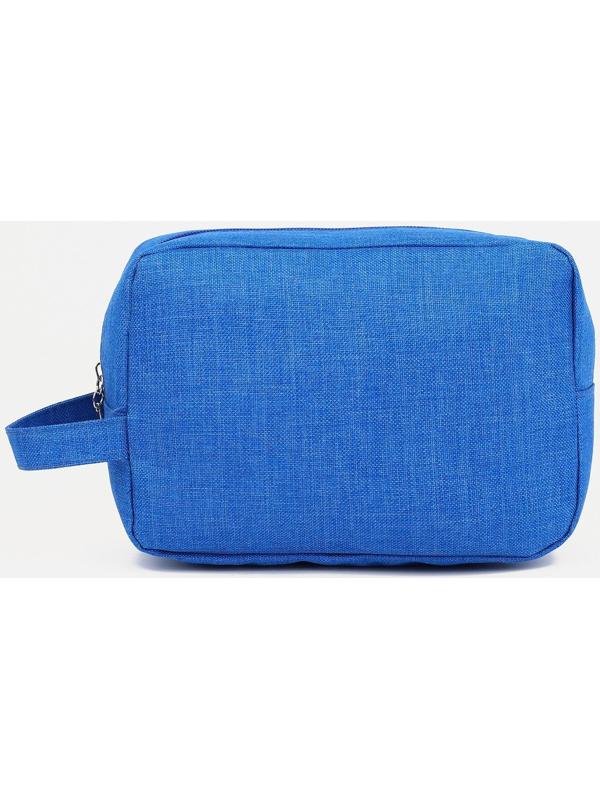 Косметичка на молнии, цвет синий