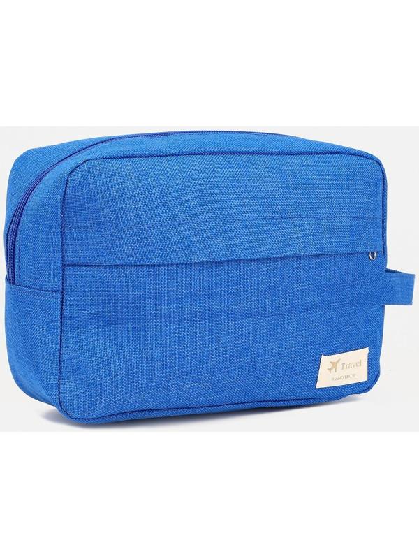 Косметичка на молнии, цвет синий
