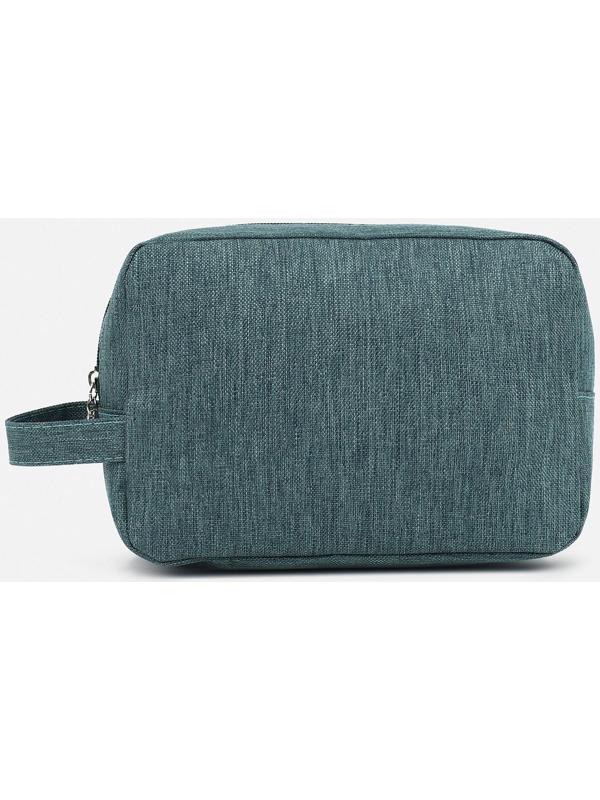 Косметичка на молнии, цвет зелёный