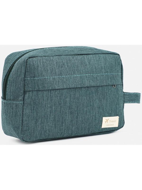 Косметичка на молнии, цвет зелёный