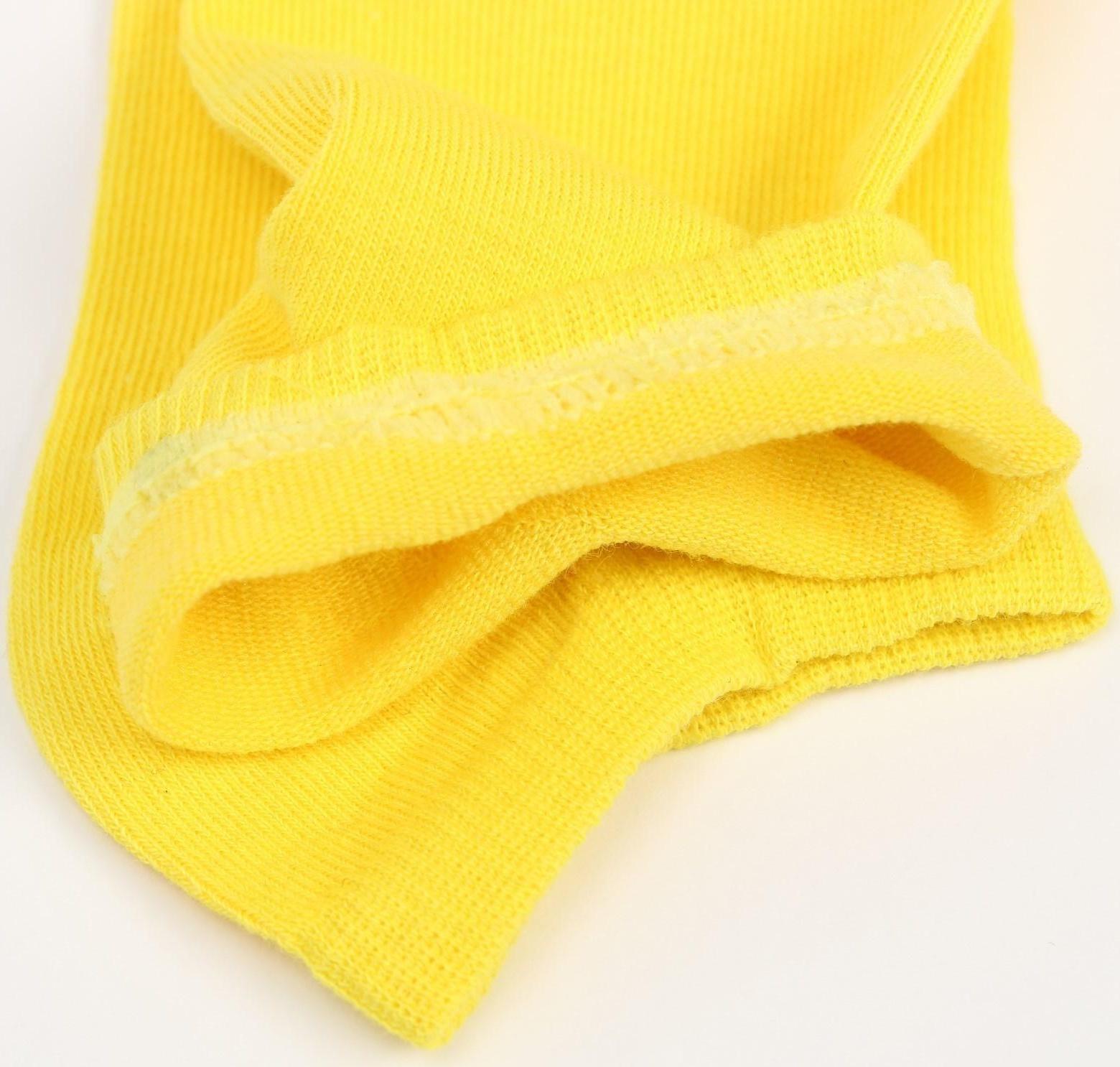 Носки короткие неон, цвет жёлтый, размер 25-27 (40-42)