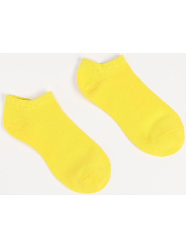 Носки короткие неон, цвет жёлтый, размер 25-27 (40-42)