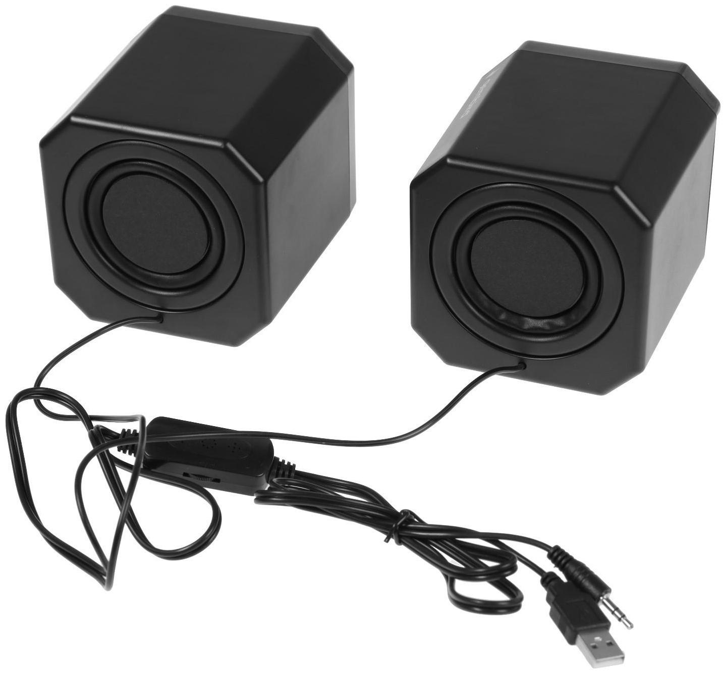 Акустич. система 2.0 Gembird SPK-405, пассивные излучатели, черный, 5 Вт, регулятор громкост