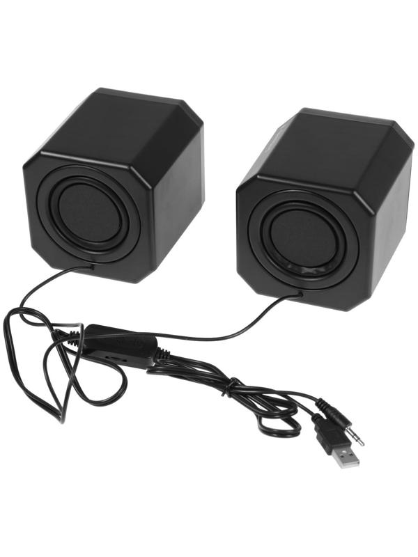 Акустич. система 2.0 Gembird SPK-405, пассивные излучатели, черный, 5 Вт, регулятор громкост