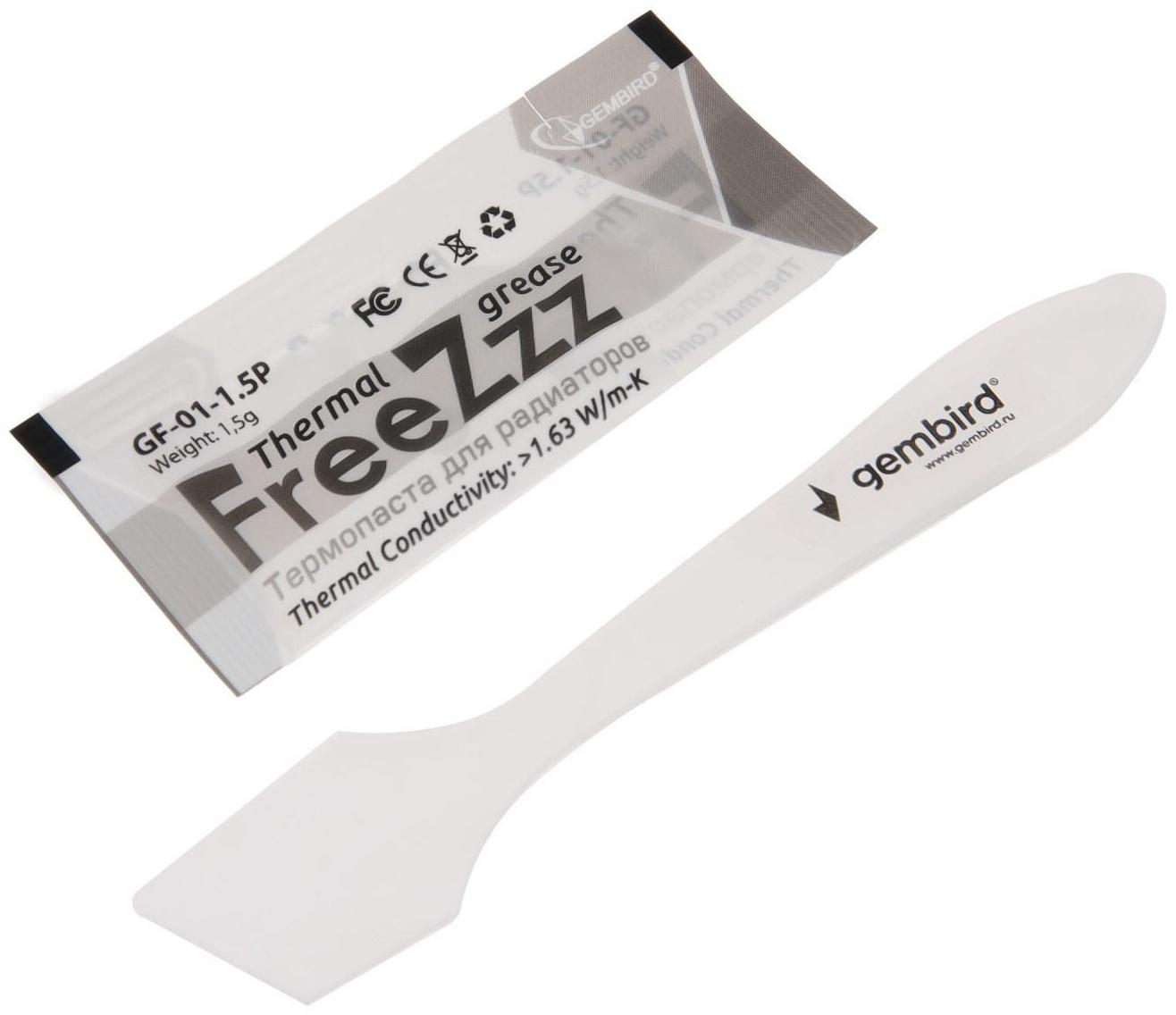 Термопаста Gembird FreeZzz GF-01-1.5P для радиаторов, 1,5 г, пакет