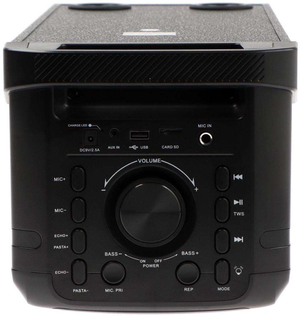 Портативная караоке система Eltronic Wave 300, 80 Вт, BT, SD, AUX, USB, 2400 мАч, чёрная