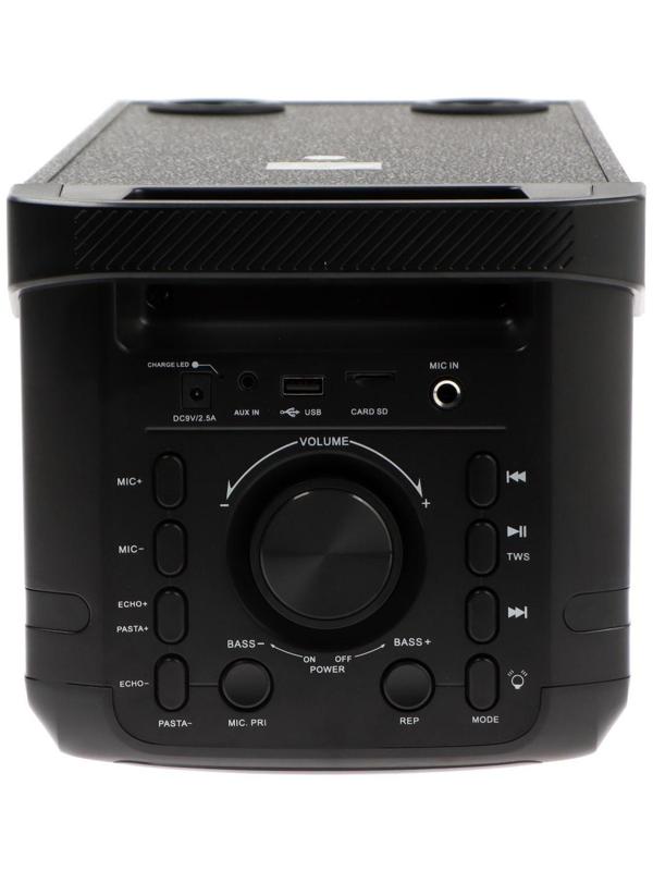 Портативная караоке система Eltronic Wave 300, 80 Вт, BT, SD, AUX, USB, 2400 мАч, чёрная