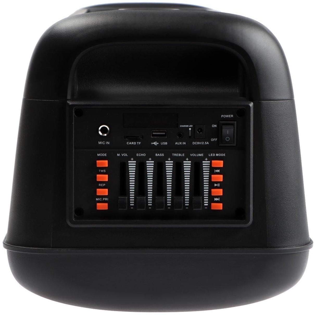 Портативная караоке система Eltronic Wave 500, 80 Вт, BT, SD, AUX, USB, 3600 мАч, чёрная