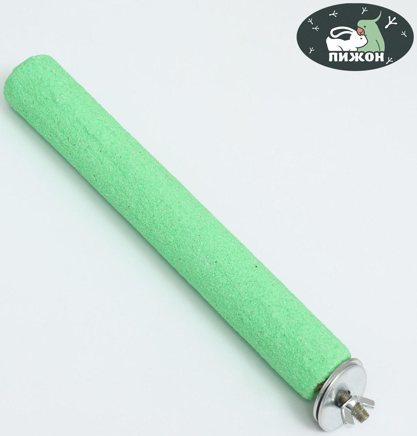 Жердочка шлифовальная для птиц, 25 см, микс цветов