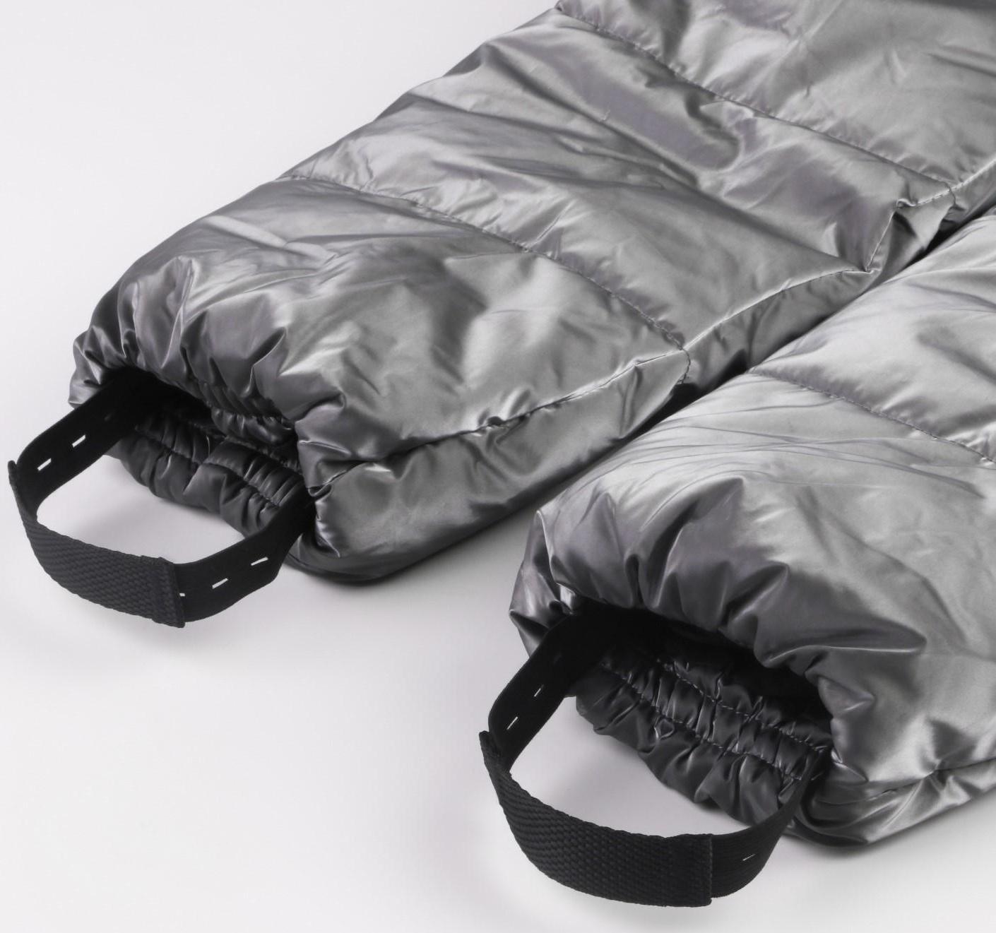 Штрипки, 24 см, 2 шт, с пуговицами, 4 шт, цвет чёрный