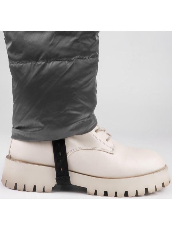 Штрипки, 24 см, 2 шт, с пуговицами, 4 шт, цвет чёрный