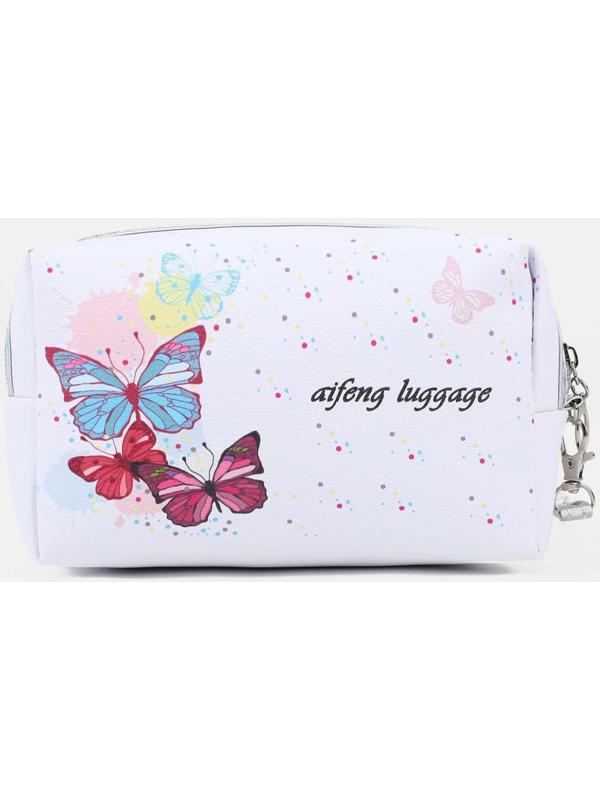 Косметичка на молнии, цвет белый/разноцветный