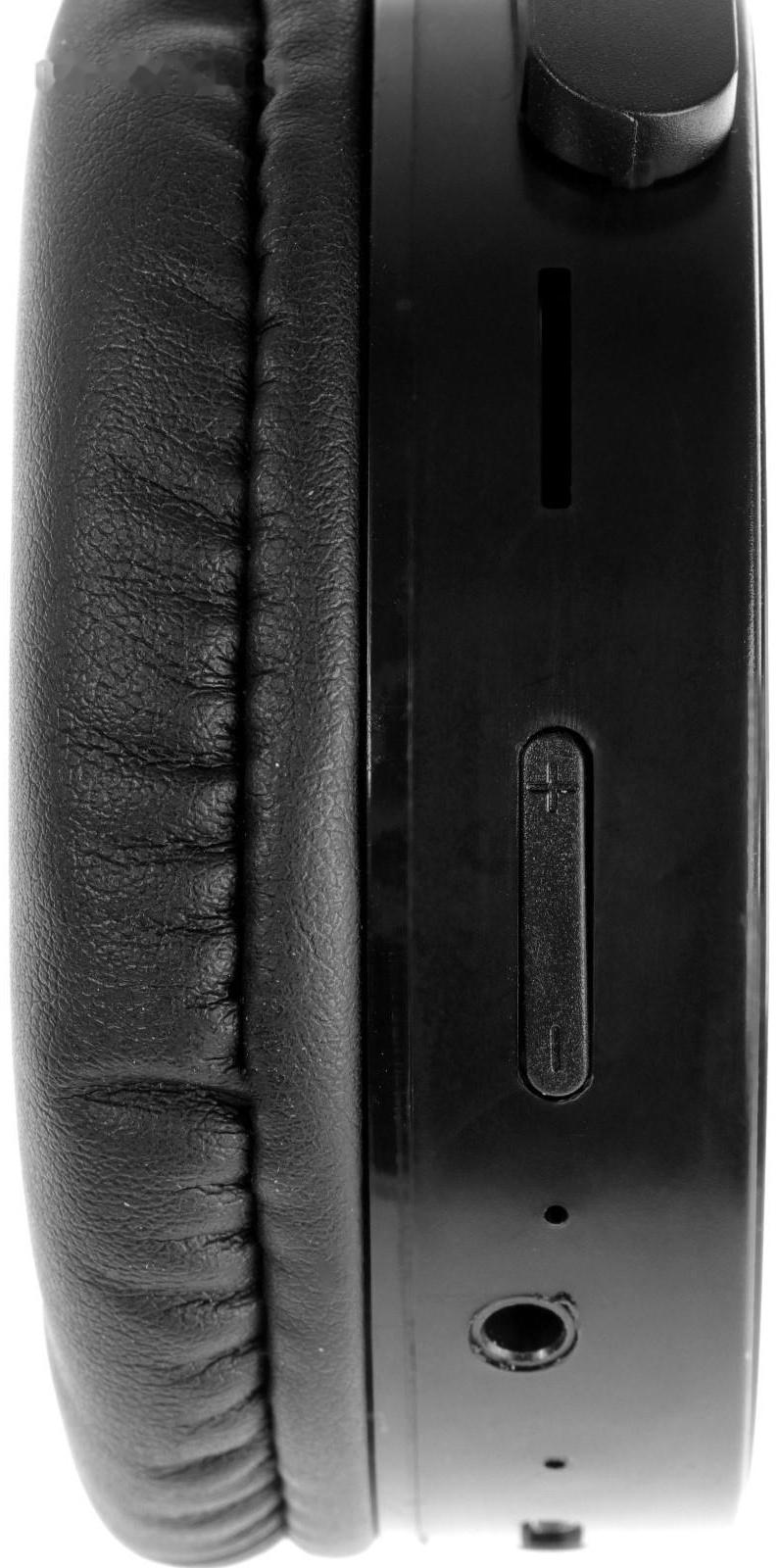 Наушники Defender FreeMotion B555, накладные, микрофон, управление, microSD, 150 мАч, черные