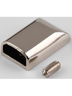 Наконечник для молнии, 10 мм, 16 × 10 × 6 мм, цвет никель