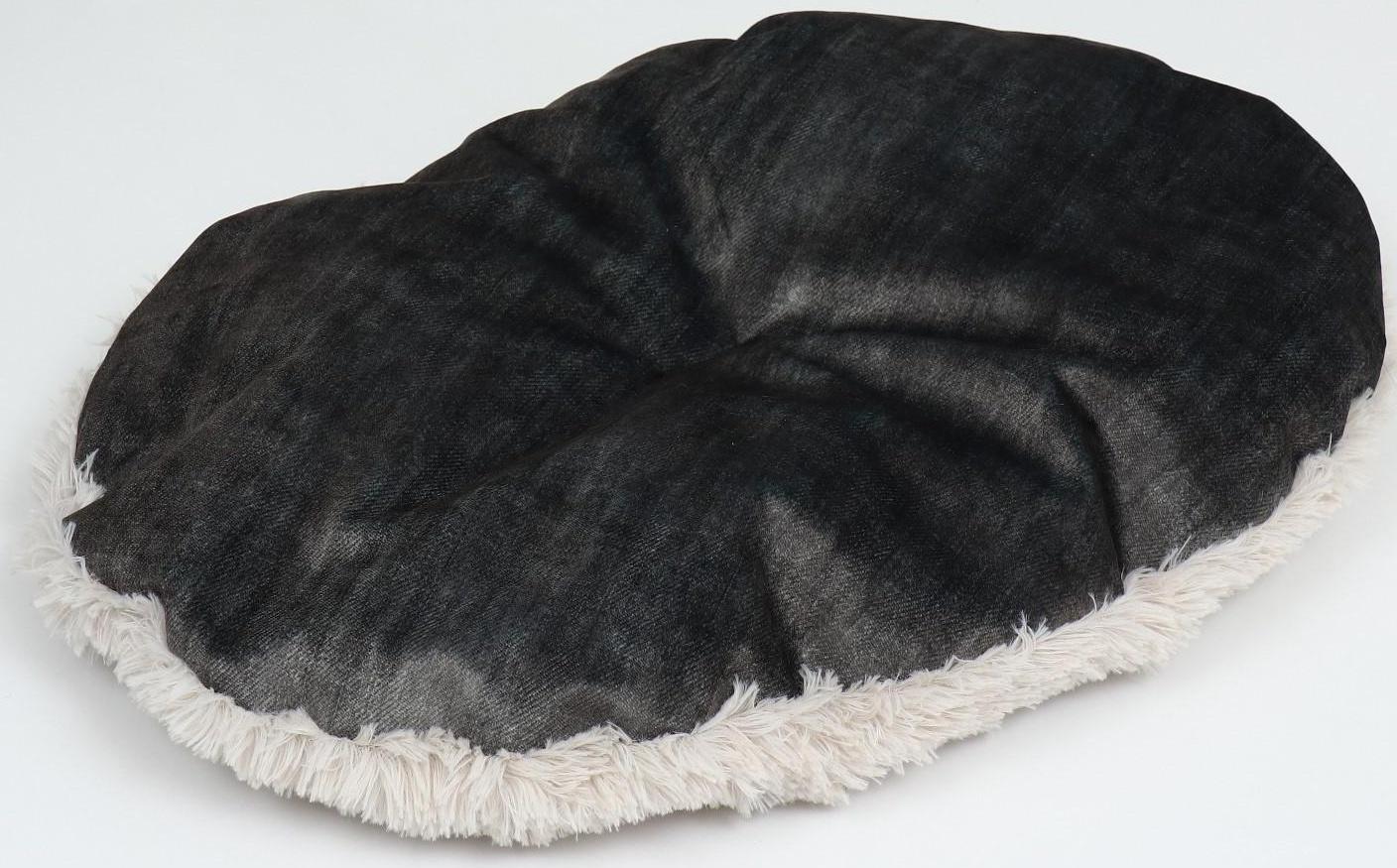 Лежанка-транформер, велюр + иск. мех, 60 х 50 х 15 см, микс