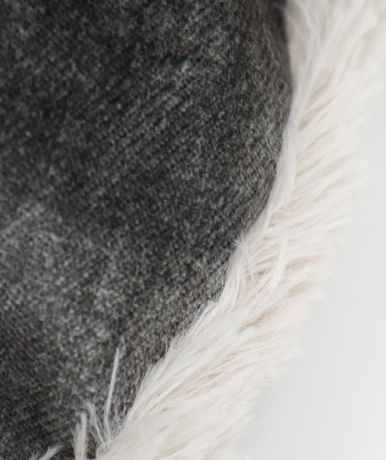 Лежанка-транформер, велюр + иск. мех, 60 х 50 х 15 см, микс