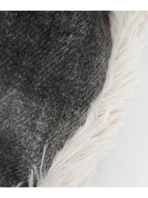 Лежанка-транформер, велюр + иск. мех, 60 х 50 х 15 см, микс