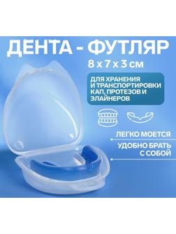 Контейнер для хранения протезов, 8 × 7 × 3 см, цвет прозрачный