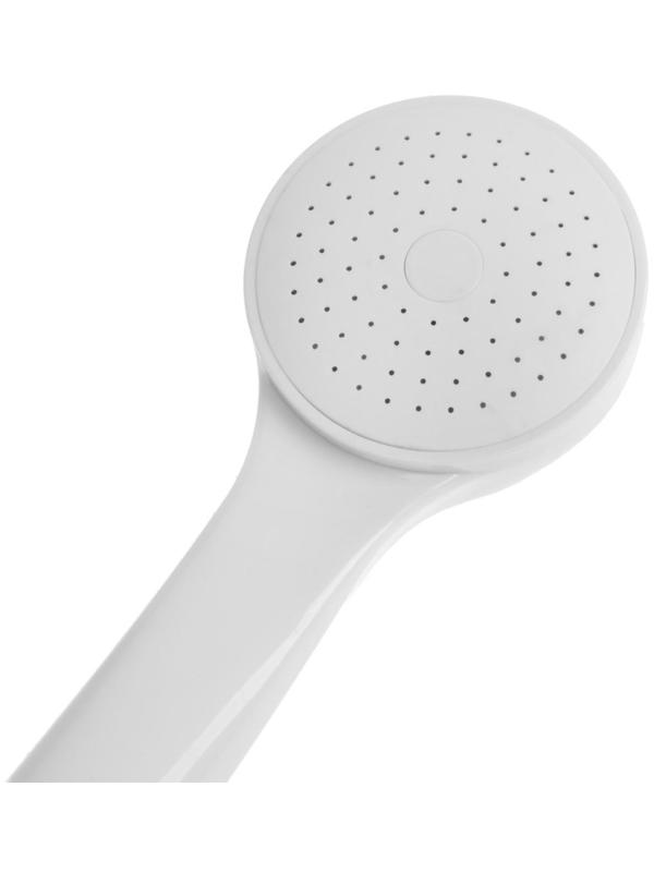 Набор для душа ZEIN Z0102, шланг 150 см, гайки и втулка пластик, лейка 1 режим, белый