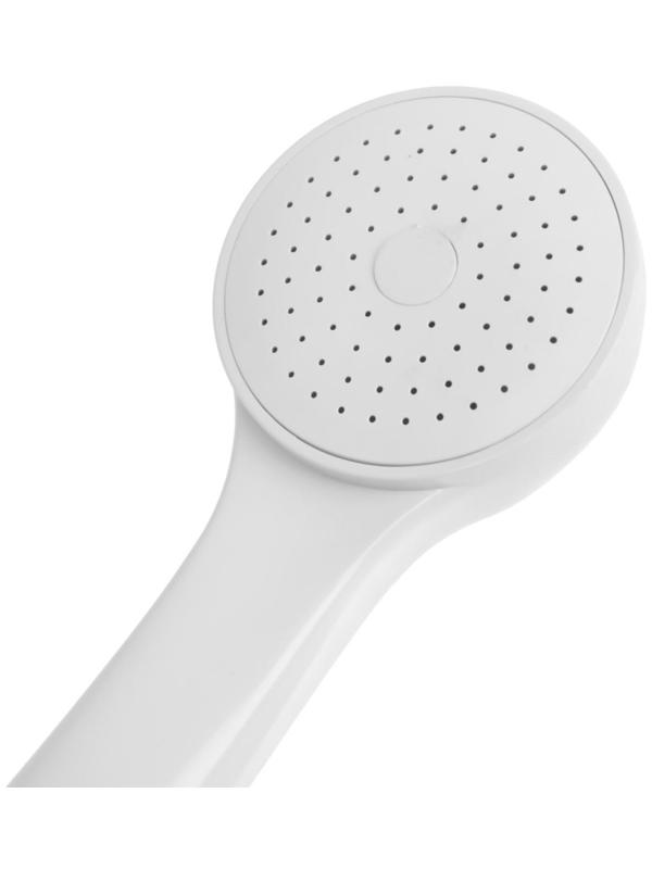 Набор для душа ZEIN Z0103, шланг 150 см, гайки пластик, лейка 1 режим, держатель, белый