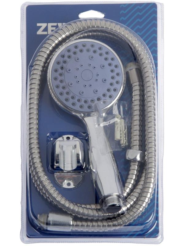Набор для душа ZEIN Z0105, шланг 150 см, гайки металл, держатель, лейка 5 режимов