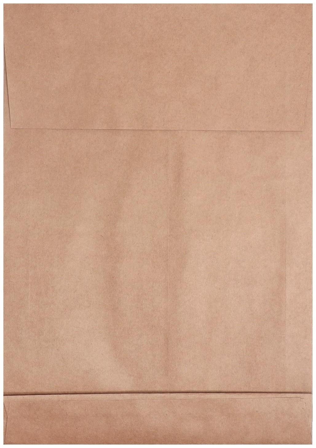 Пакет почтовый крафт C4 229 x 324 х 40 мм, без подсказа, без окна, отрывная лента, 130г/м