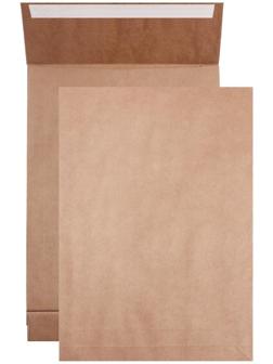Пакет почтовый крафт C4 229 x 324 х 40 мм, без подсказа, без окна, отрывная лента, 130г/м