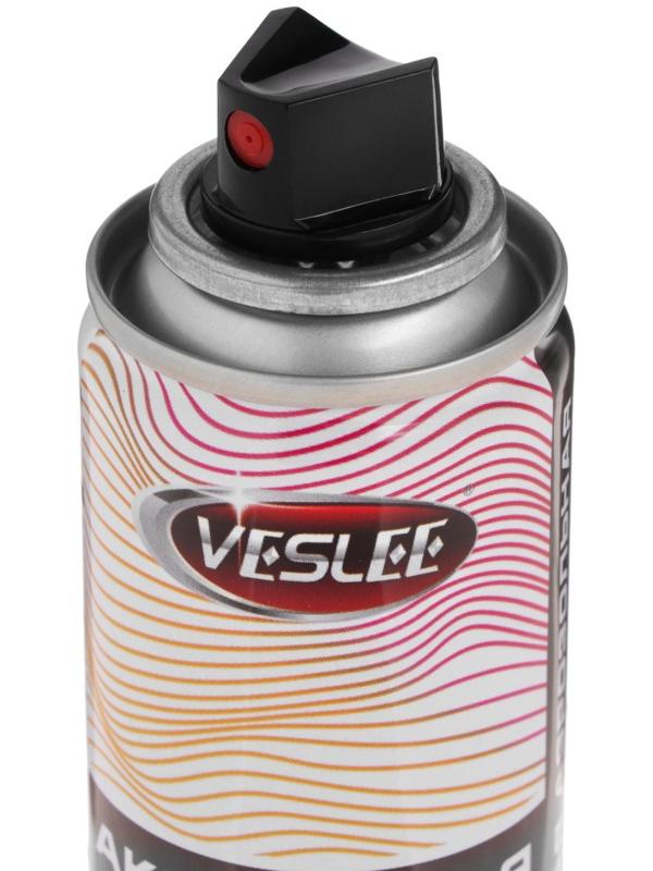 Аэрозольная краска Veslee акриловая, чёрная глянцевая, RAL 9005, 100 мл