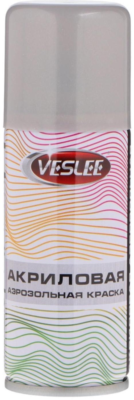 Аэрозольная краска Veslee акриловая, серебряная (металлик), RAL 9006, 100 мл