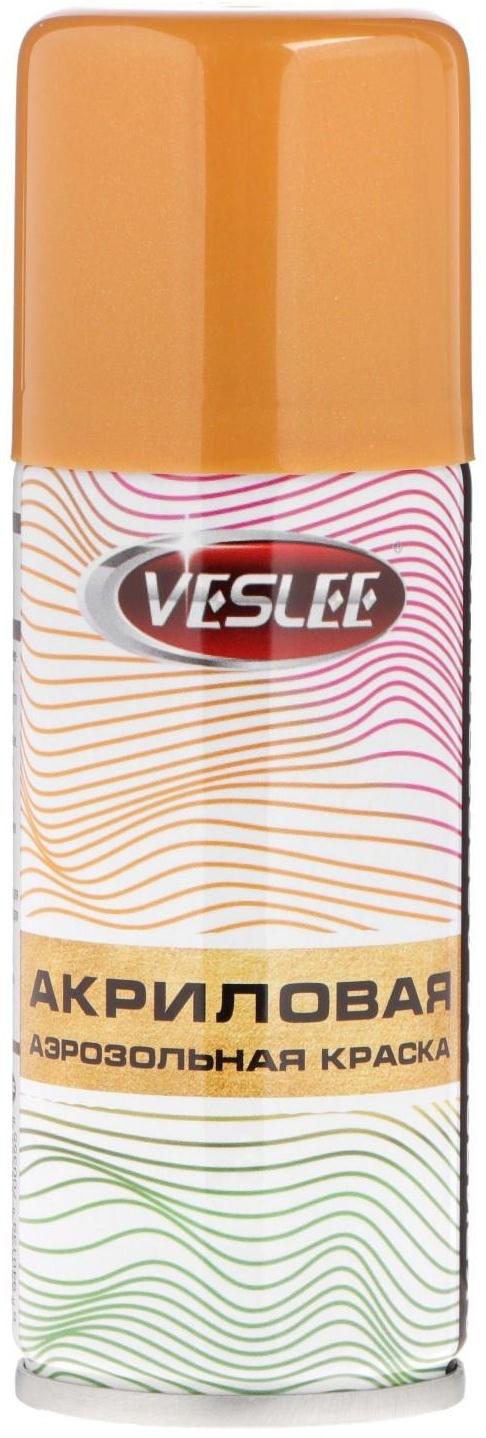 Аэрозольная краска Veslee акриловая, золотая (металлик), 100 мл