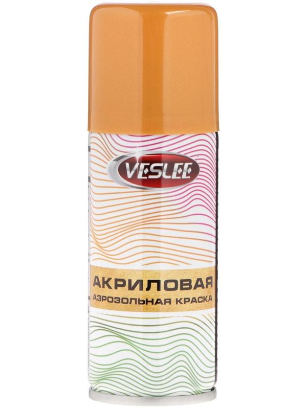 Аэрозольная краска Veslee акриловая, золотая (металлик), 100 мл