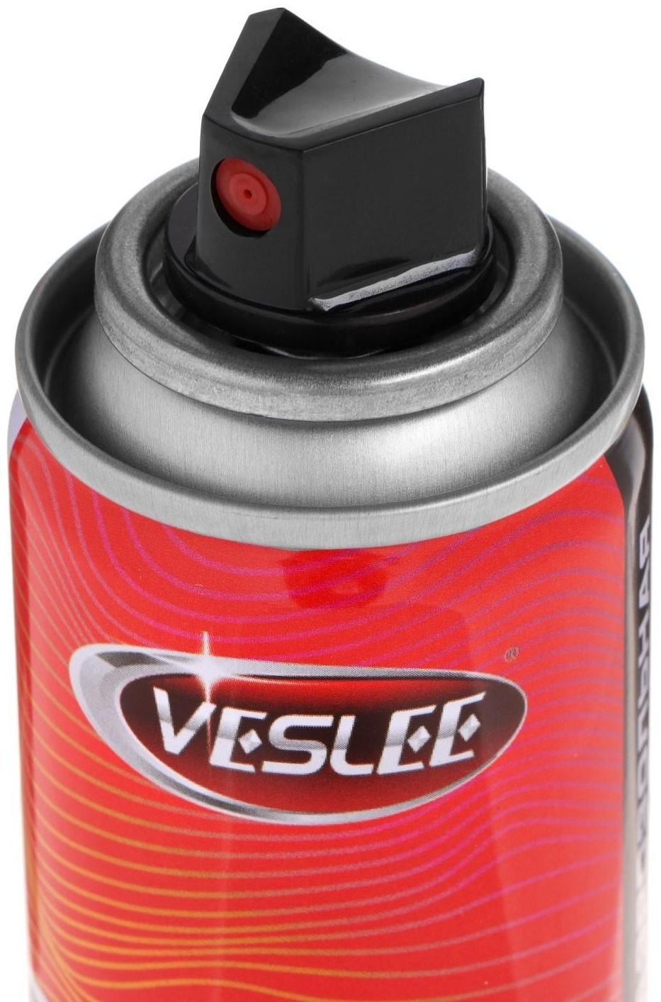 Аэрозольная краска Veslee акриловая, термостойкая, чёрная, 100 мл