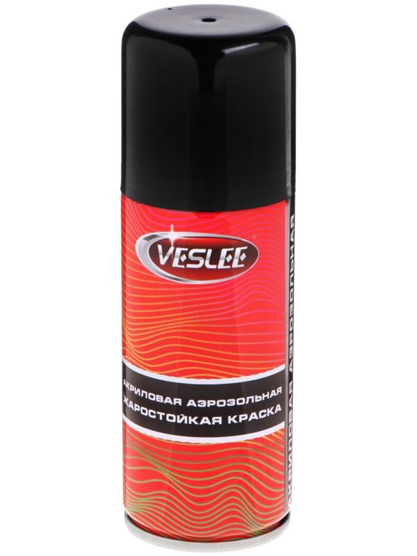 Аэрозольная краска Veslee акриловая, термостойкая, чёрная, 100 мл