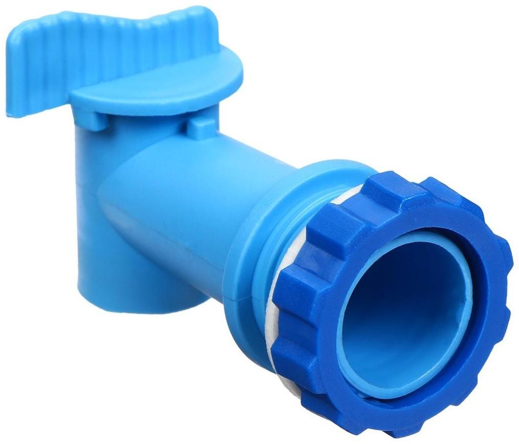 Кран для бака, бочки, канистры, d = 24 мм, синий